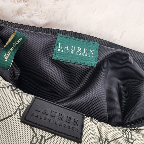 Lauren Ralph Lauren 90a y2k monogram shoulder bag with silver‎ buckles on sides - Picture 12 of 13